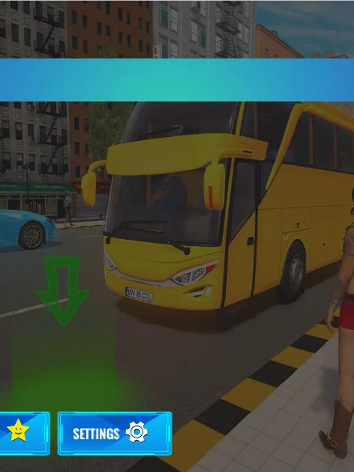 Mobile view of a coach bus in the game